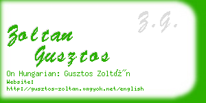 zoltan gusztos business card